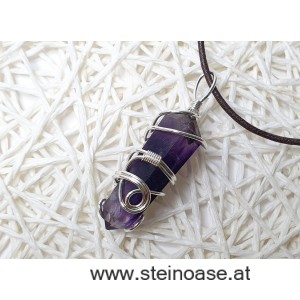 Anhänger Amethyst Spitze 'Spirale'